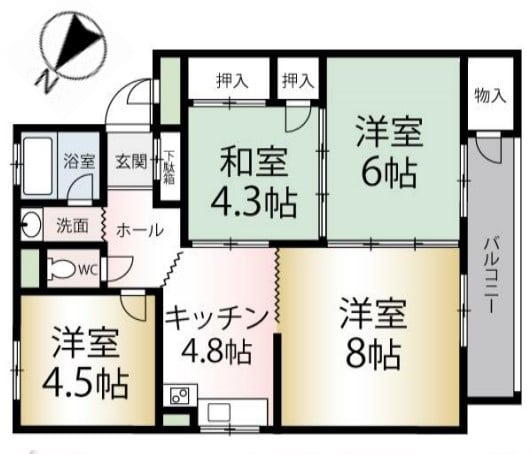 株式会社リプロデザイン　手形山南町の間取り