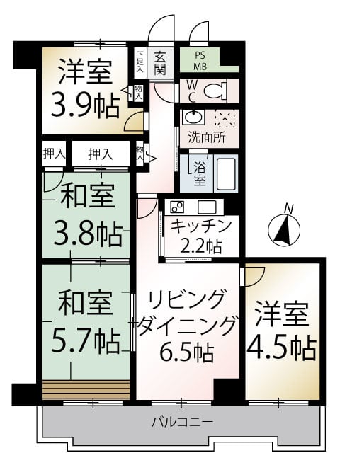 株式会社リプロデザイン　手形山南町の間取り